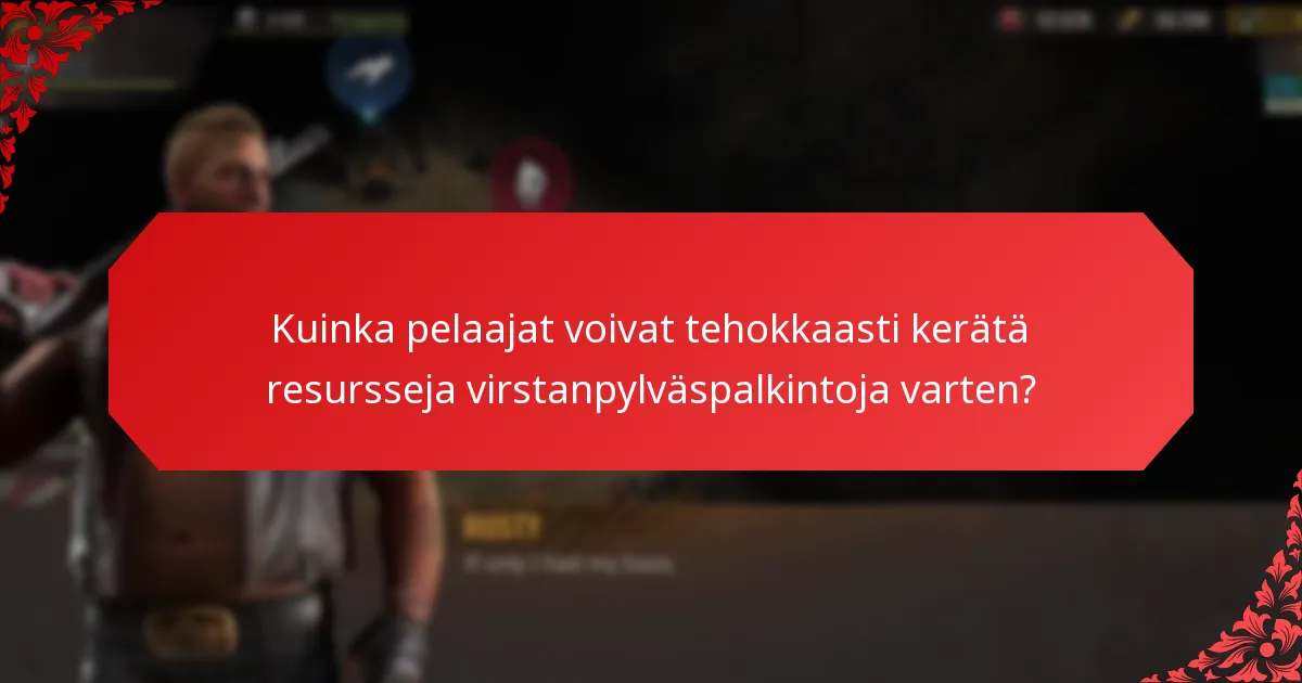 Millaisia resursseja on saatavilla resurssivirstan palkinnoissa?