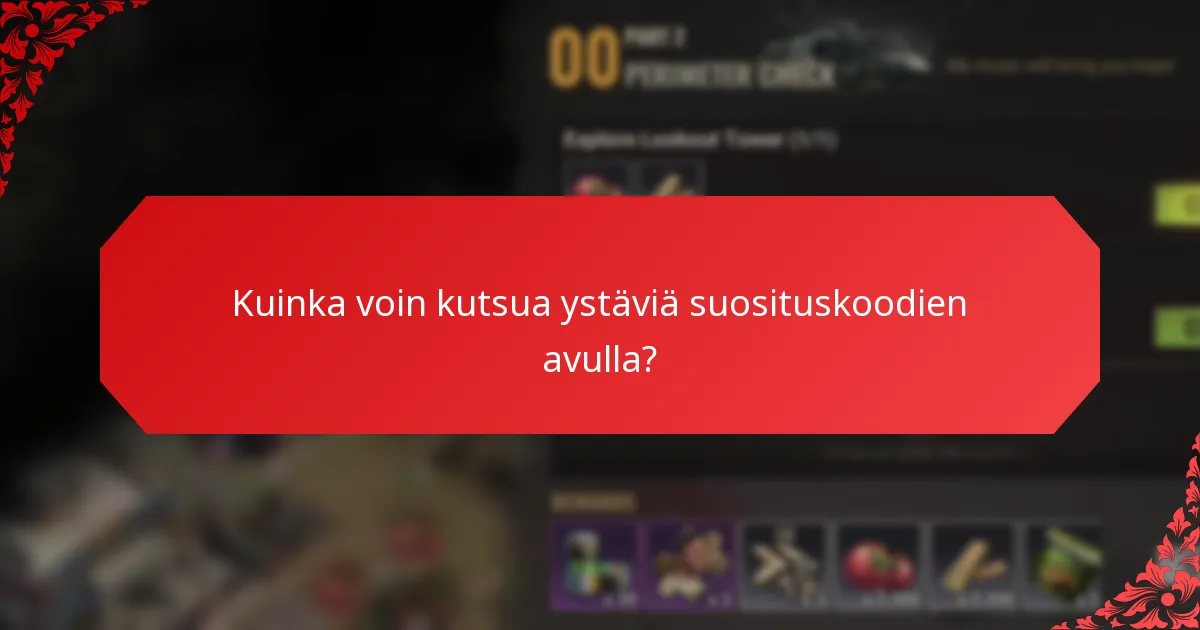 Millaisia palkintoja voin ansaita suosituskoodien avulla?