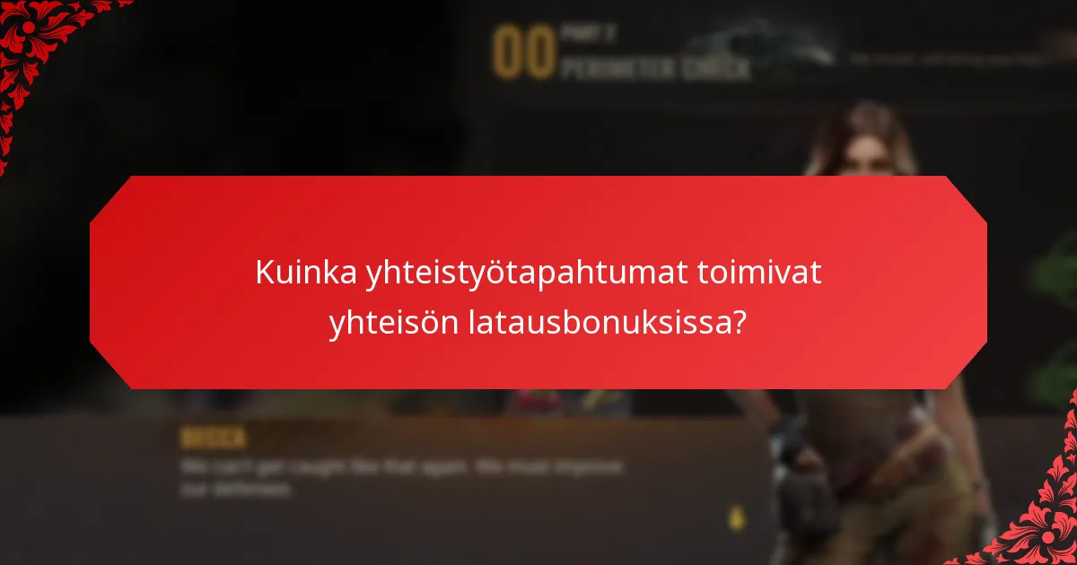 Kuinka yhteistyötapahtumat toimivat yhteisön latausbonuksissa?