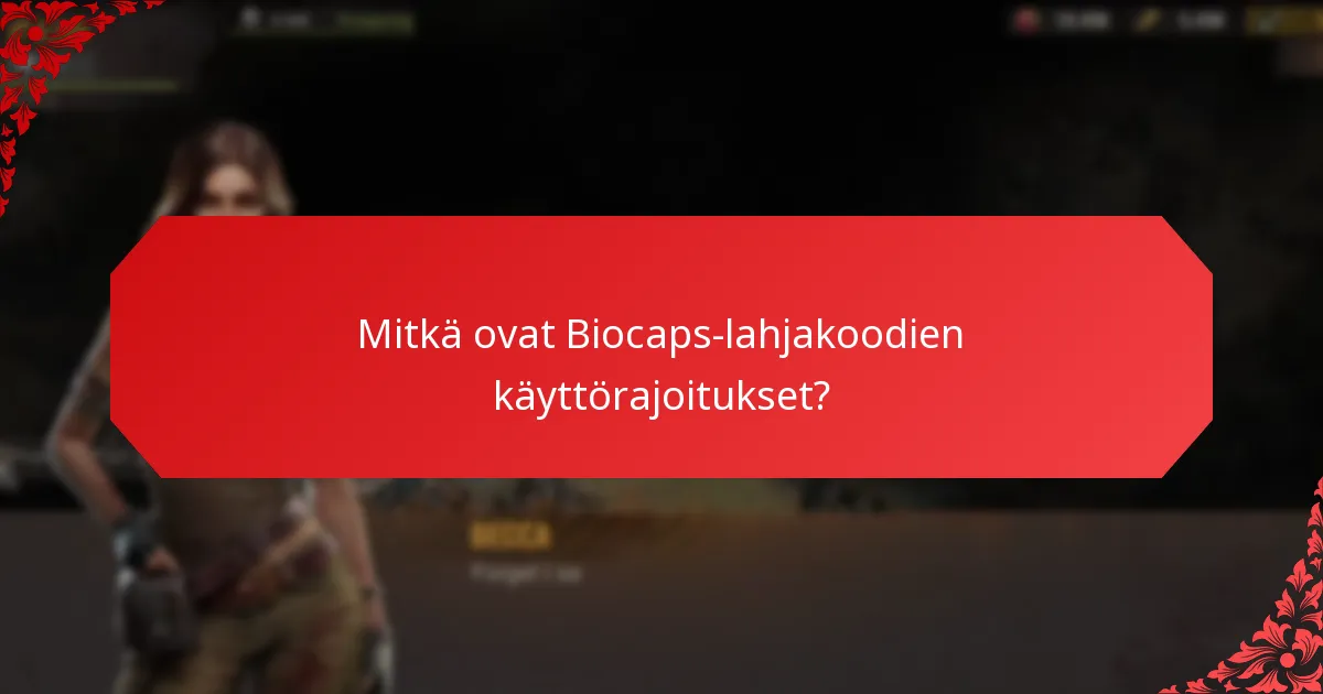 Entä jos Biocaps-lahjakoodisi ei toimi?