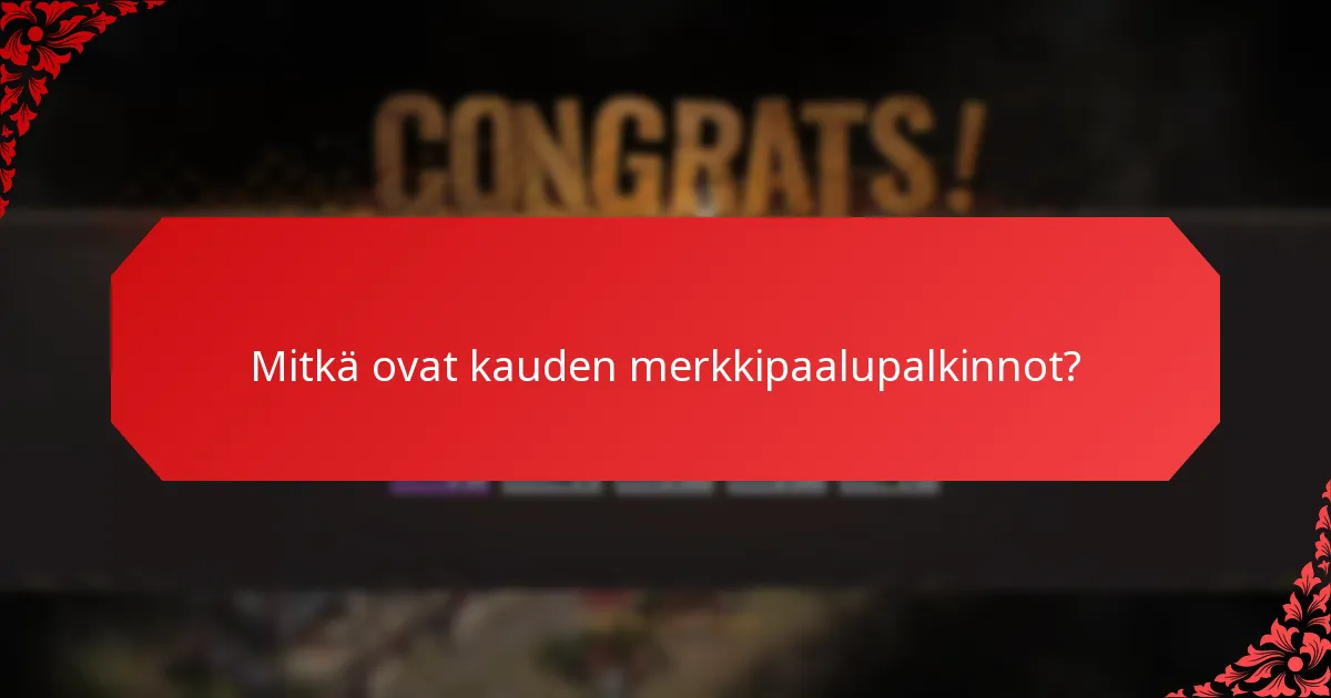 Mitkä kauden teemat ovat suosituimpia?